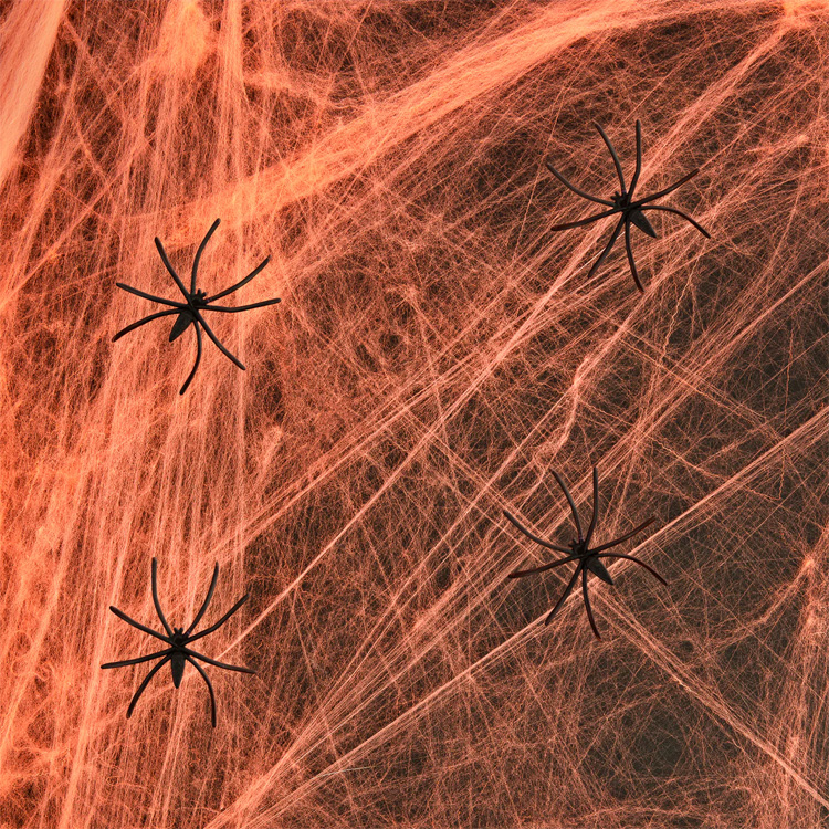 Halloween Spindelnät Orange 200g