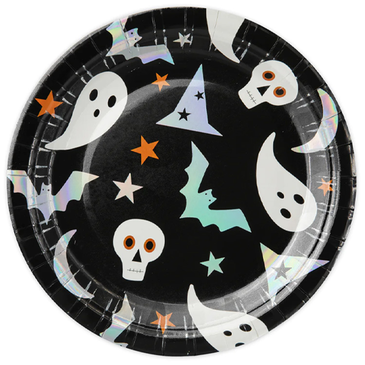 Halloweenspöke Papperstallrik 6-pack