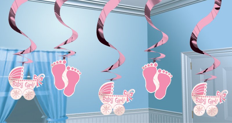 Hängande dekoration baby rosa