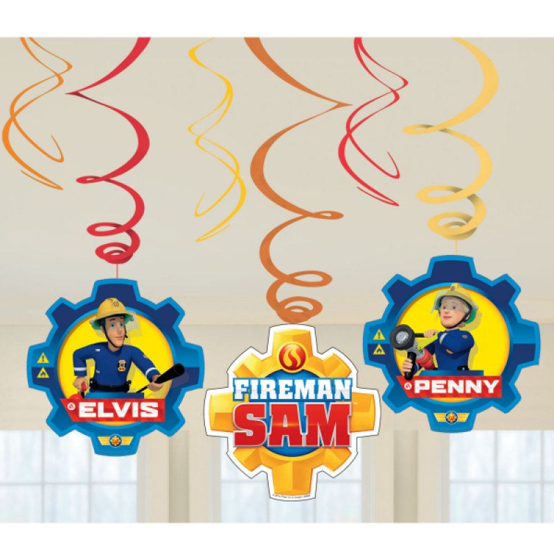 Hängande dekoration Brandman Sam 6 delar