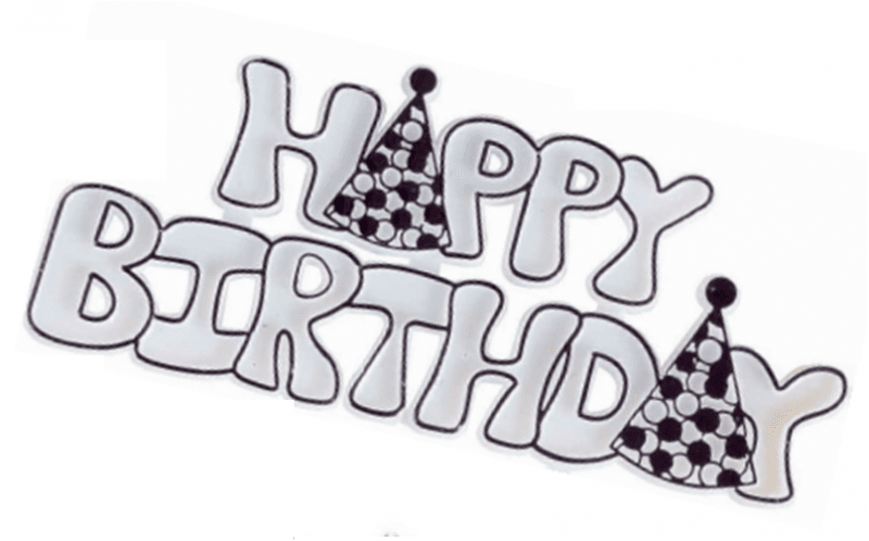 Happy Birthday skylt