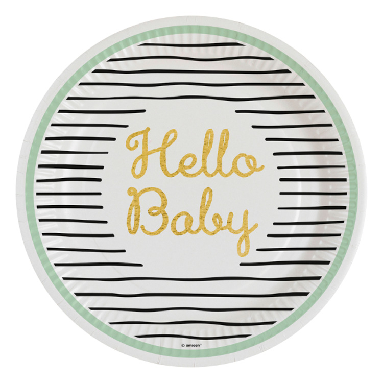 Hello Baby Papperstallrik 8-pack