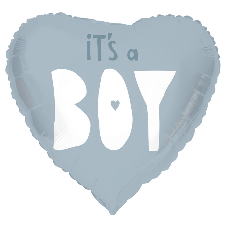 Hjärtformad Ballong It's a Boy 45cm
