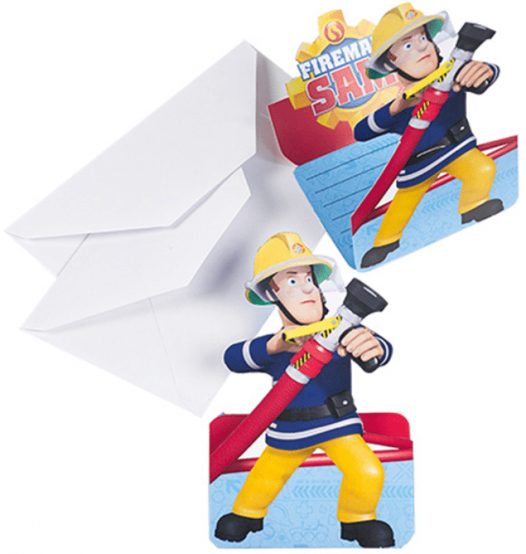 Inbjudningskort Brandman Sam 8-pack