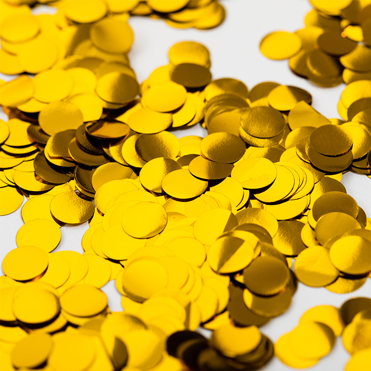 Konfetti Guld Metallic Runda 250g