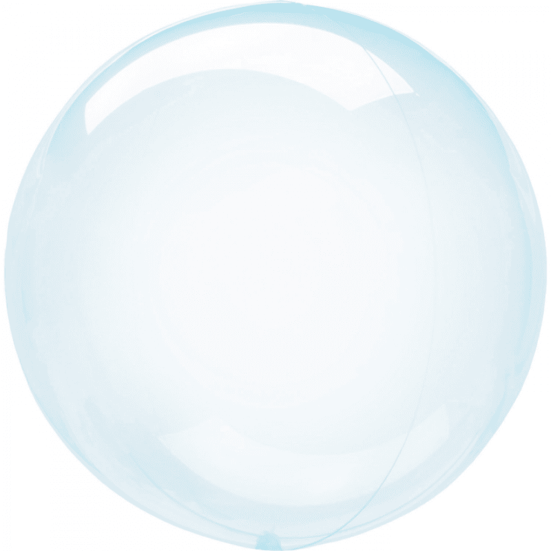 Kristallklar klotrund mindre ballong - blå