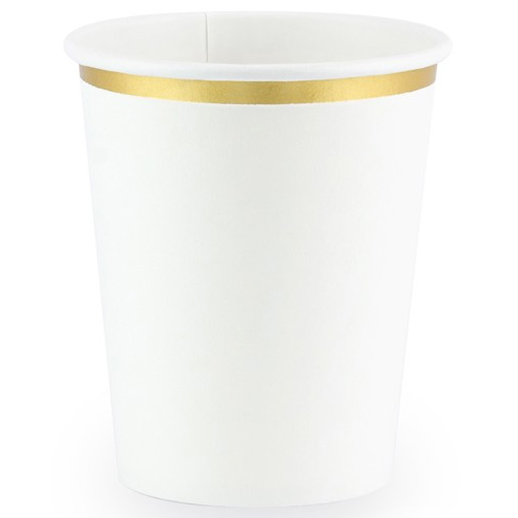 Lyxig Pappersmugg Vit 6-pack