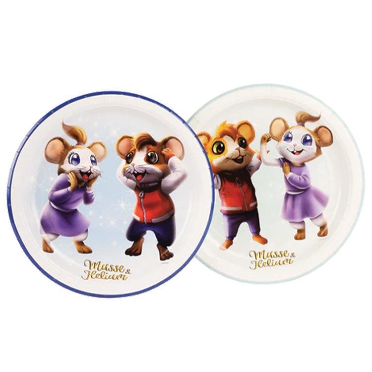 Musse & Helium Papperstallrik 8-pack