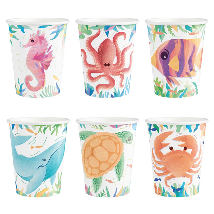 Ocean Party Pappersmugg 6-pack
