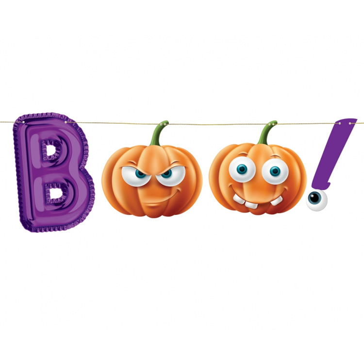 Pappersgirlang "Boo" 150cm