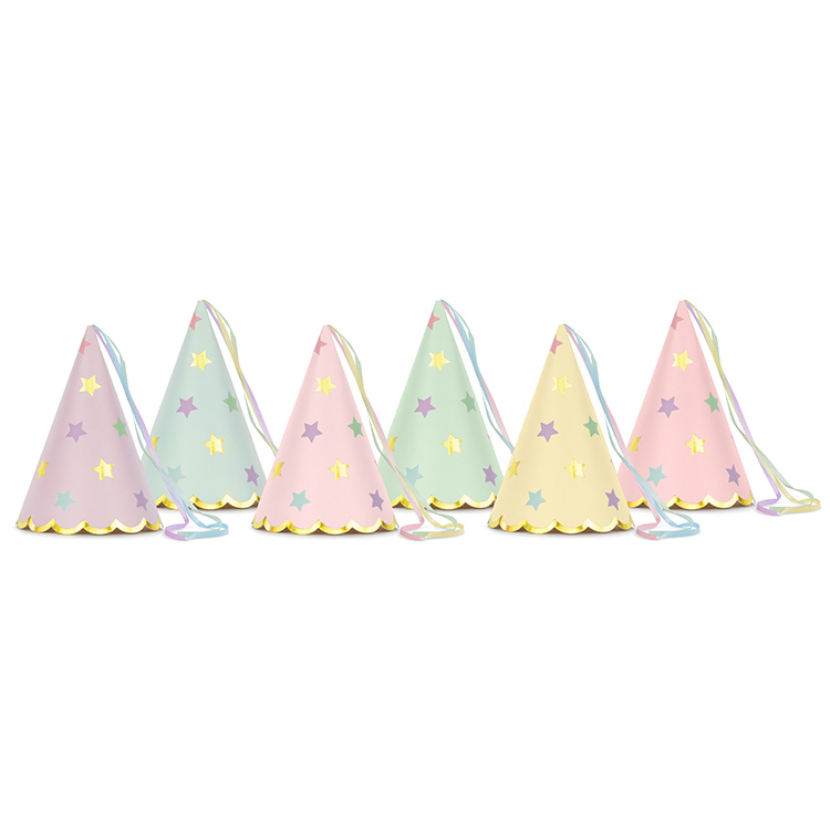 Partyhattar Stjärnor 6-pack