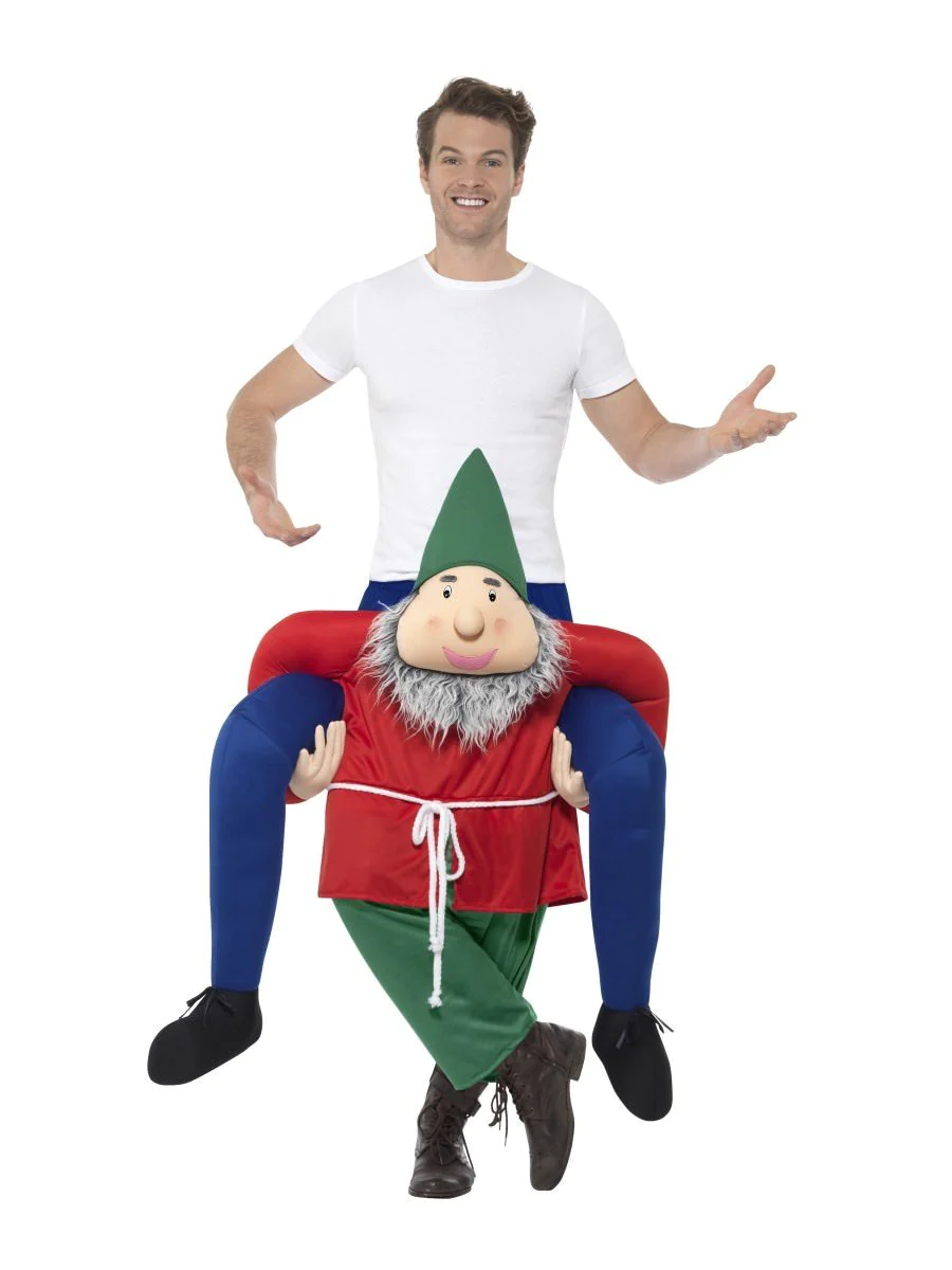 Piggyback Hustomte Maskeraddräkt - Onesize