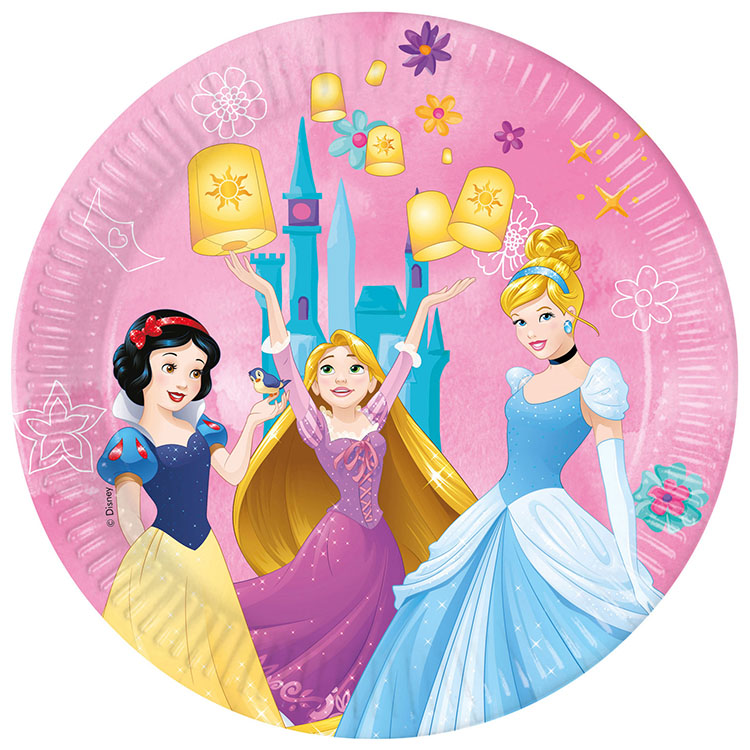 Prinsessor Papperstallrik 23 cm 8-pack