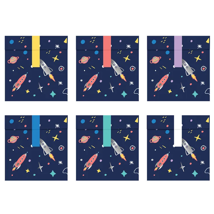 Rymden Papperspåse 13x14cm 6-pack