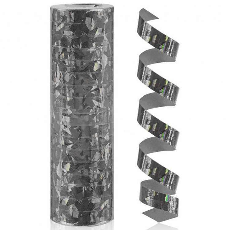 Serpentiner Holografisk Silver 4m