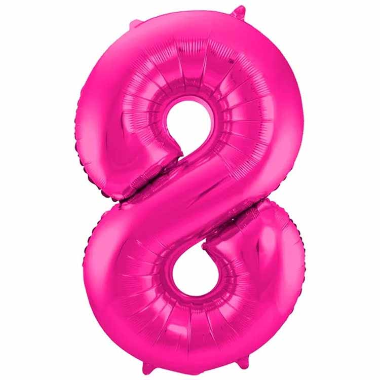 Sifferballong Jumbo Magenta 86 cm "0-9" Siffra 8