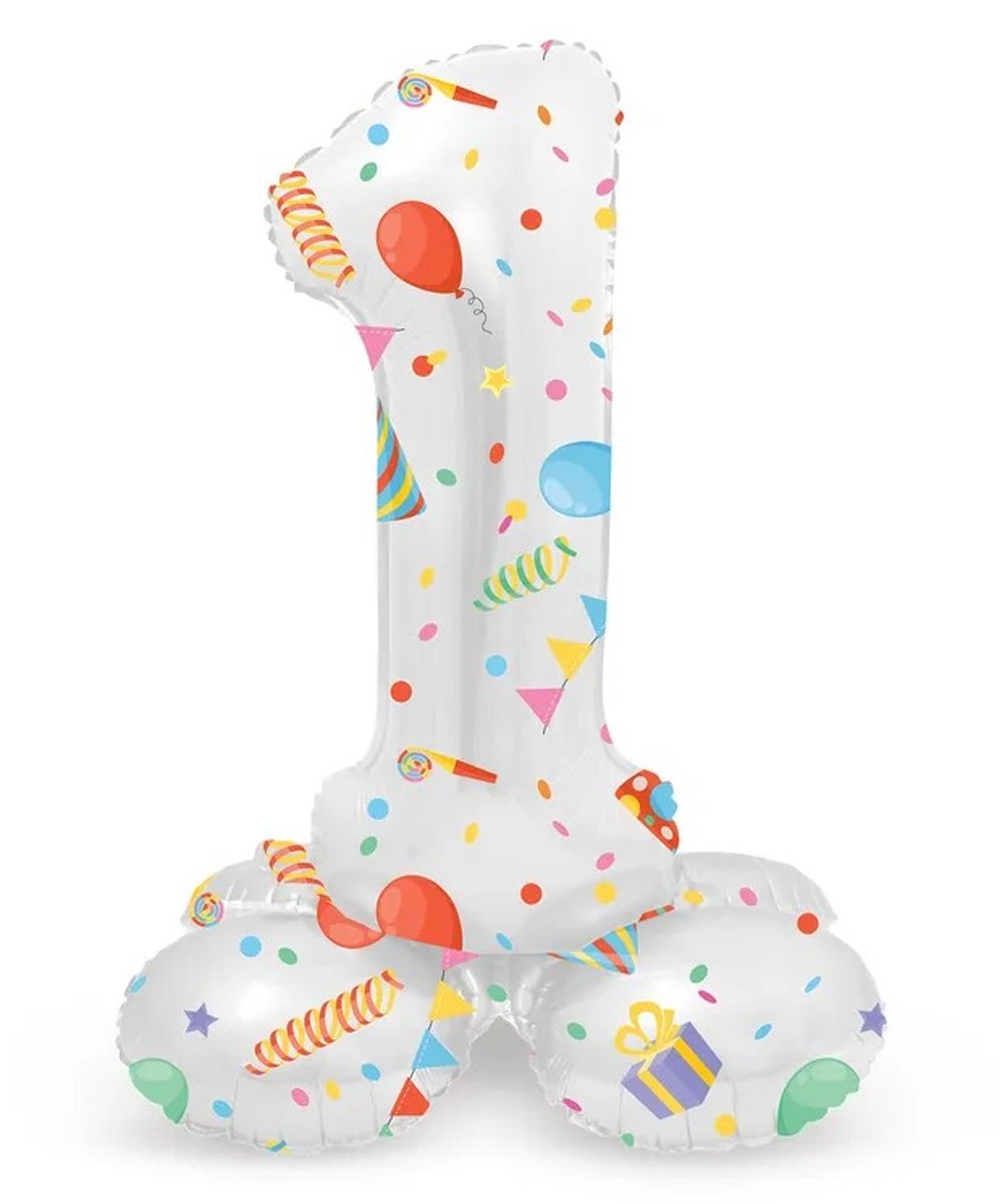 Sifferballong Stående Joyful Party 72 cm "0-9" Siffra 1