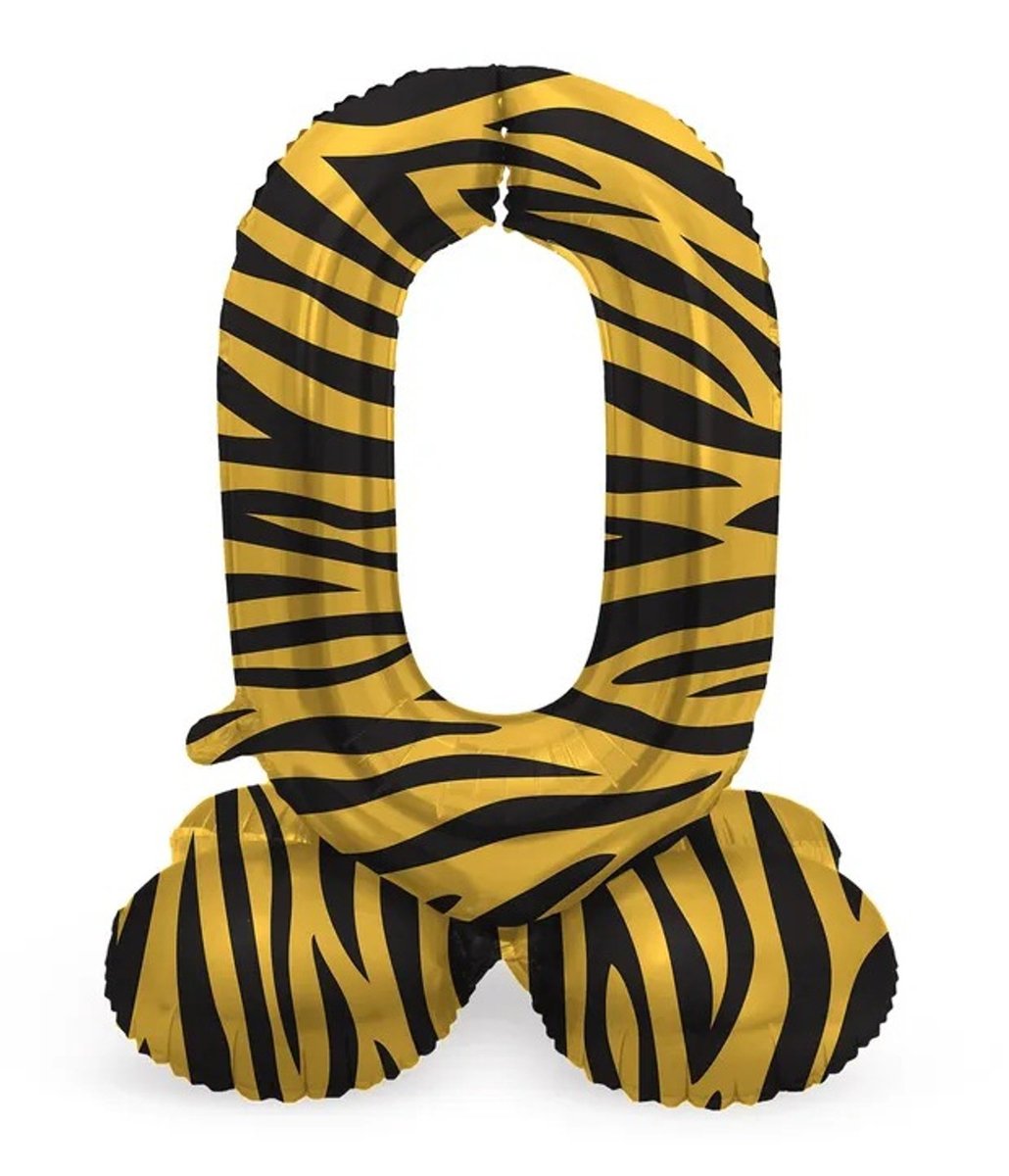 Sifferballong stående Tiger Chic 41 cm "0-9" Siffra 0