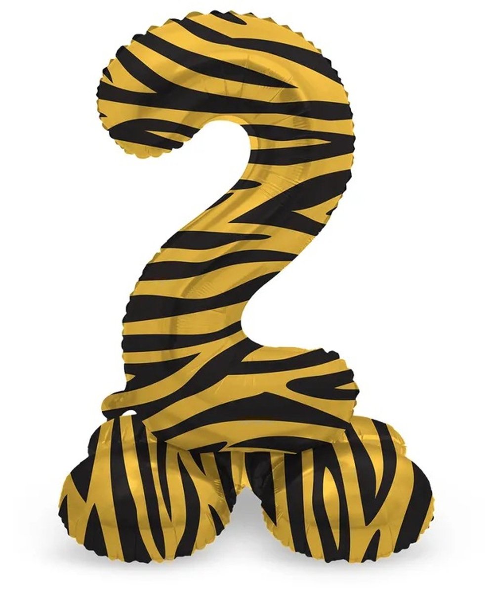Sifferballong stående Tiger Chic 41 cm "0-9" Siffra 2