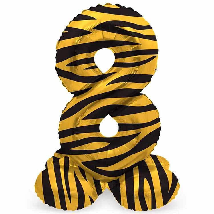 Sifferballong stående Tiger Chic 41 cm "0-9" Siffra 8
