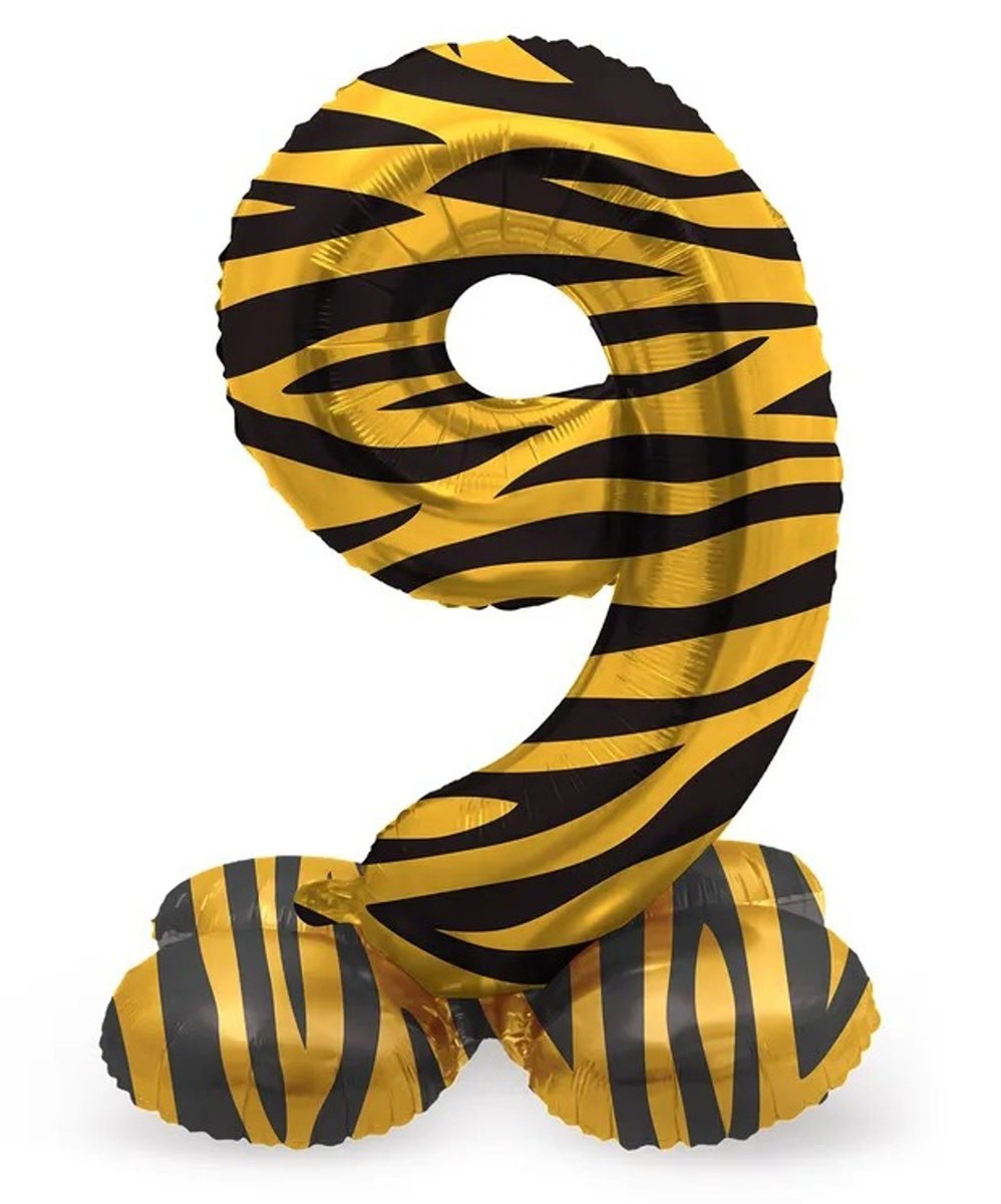 Sifferballong stående Tiger Chic 41 cm "0-9" Siffra 9