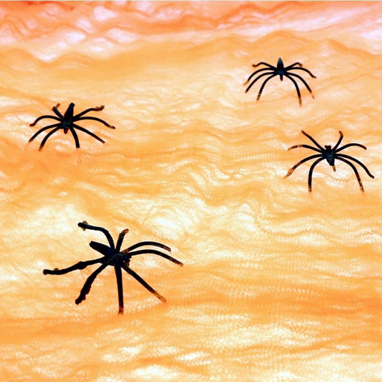 Spindelnät Dekoration Orange
