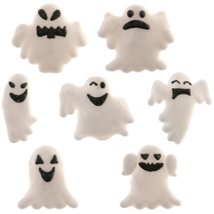 Spöken 2D Muffinsdekoration 3X4 cm 7-pack
