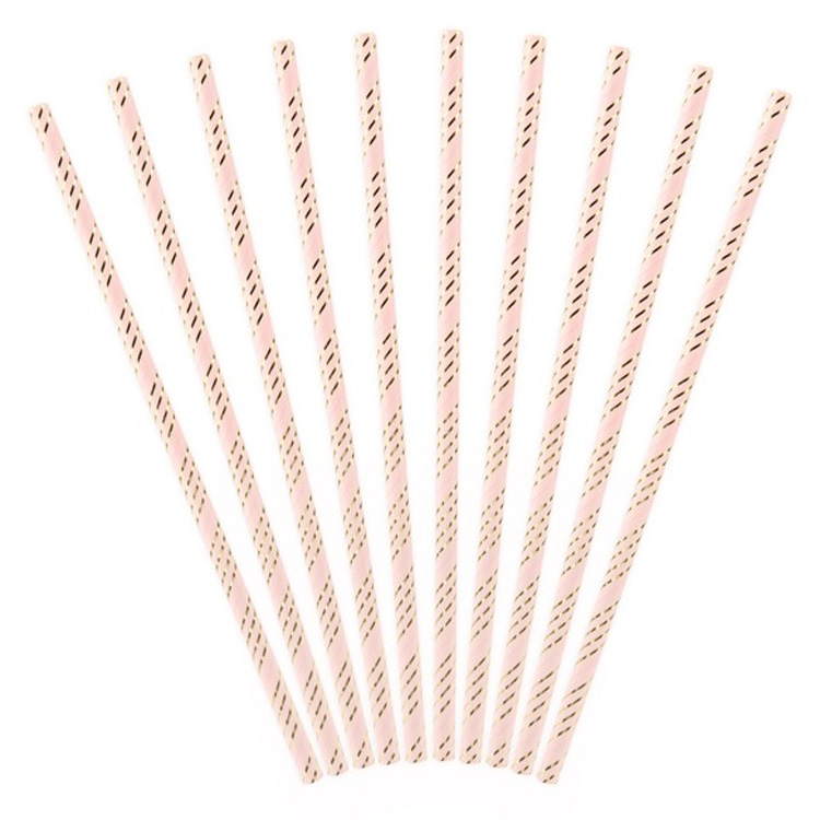 Sugrör Ljusrosa 10-pack