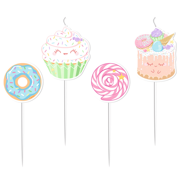 Tårtljus "Crazy Cake" 4-pack
