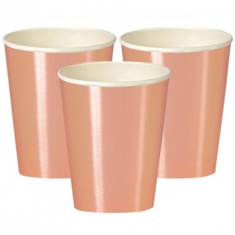 Muggar roséguld 8-pack