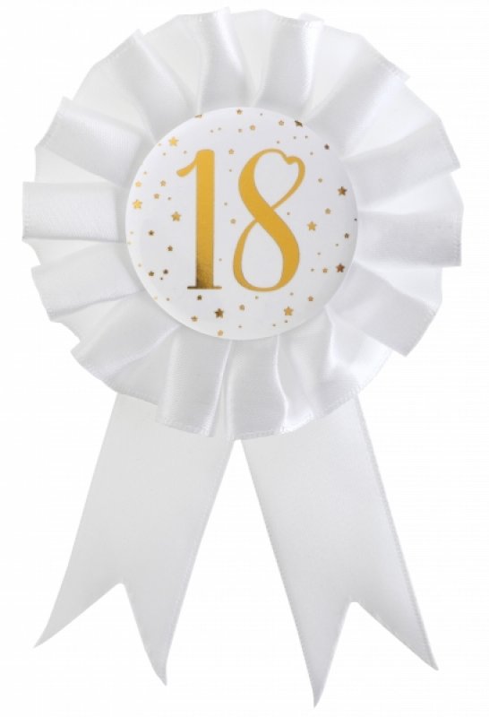 Rosett Vit & Guld 18 år