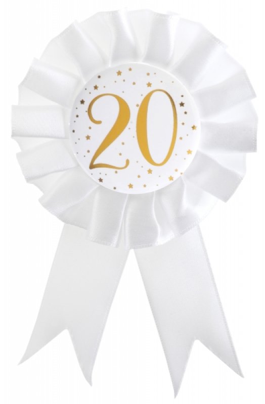 Rosett Vit & Guld 20 år