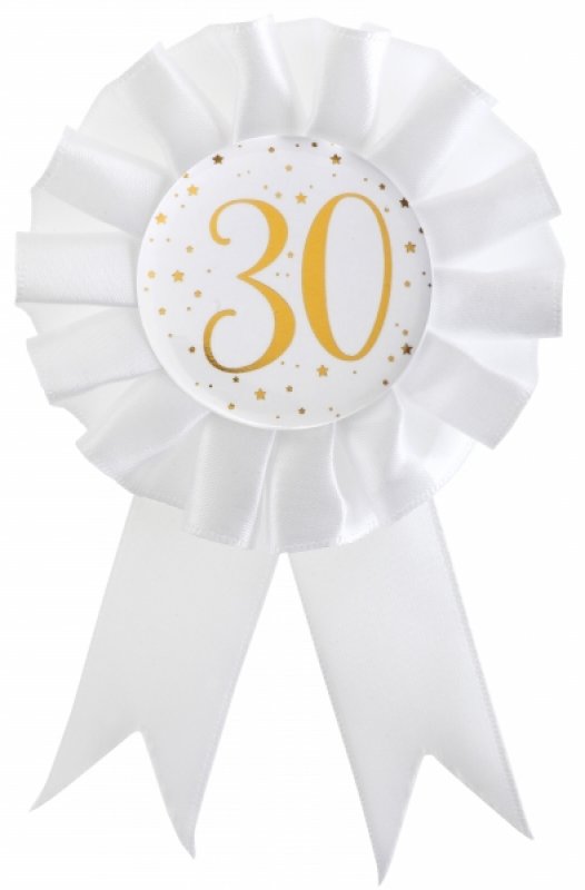 Rosett Vit & Guld 30 år