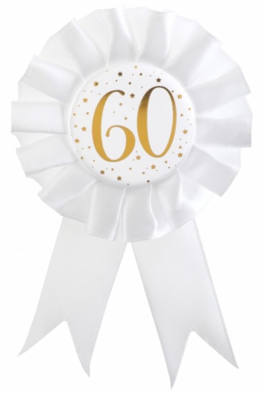 Rosett Vit & Guld 60 år