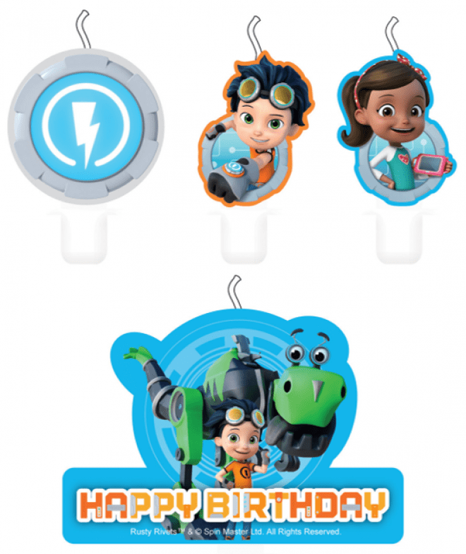 Tårtljus Rusty Rivets 4-pack