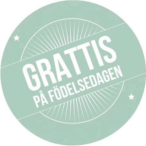 Oblat grön Grattis
