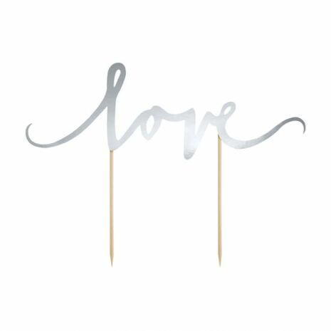 Cake Toppers Mr & Mrs, silver