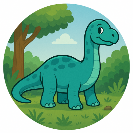 Dinosaurie Brontosaurus Tårtbild