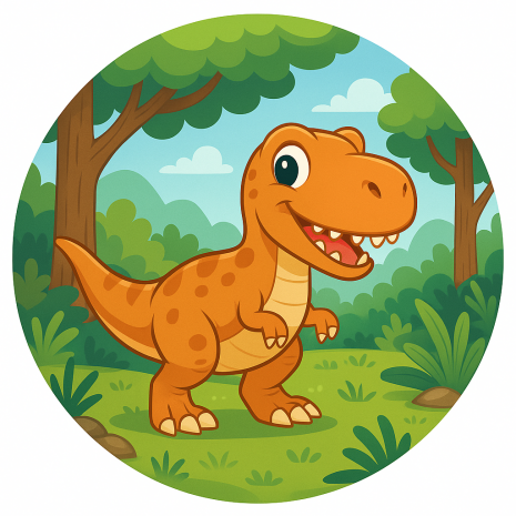 Dinosaurie T-Rex unge Tårtbild