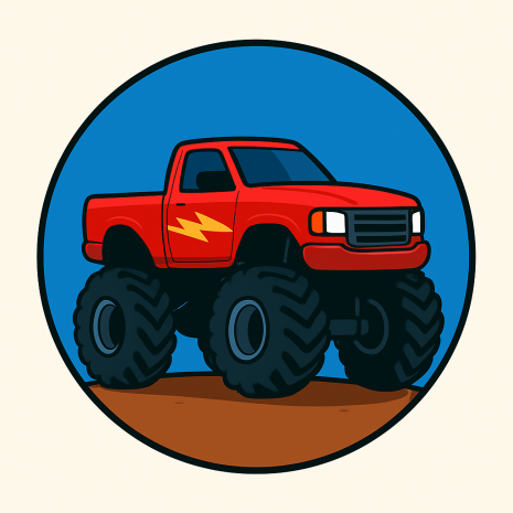 Röd Monstertruck, tårtbild