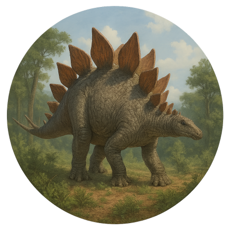 Dinosaurie Stegosaurus Tårtbild